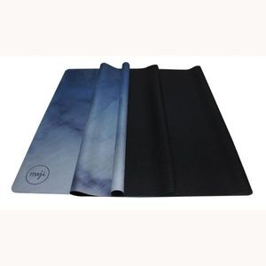 Suede & Natural Rubber Travel Yoga Mat - Aqua